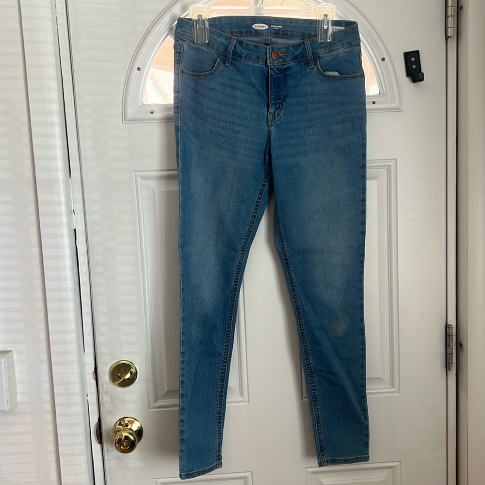 Old Navy Super Skinny Light Wash Jean 6 Long